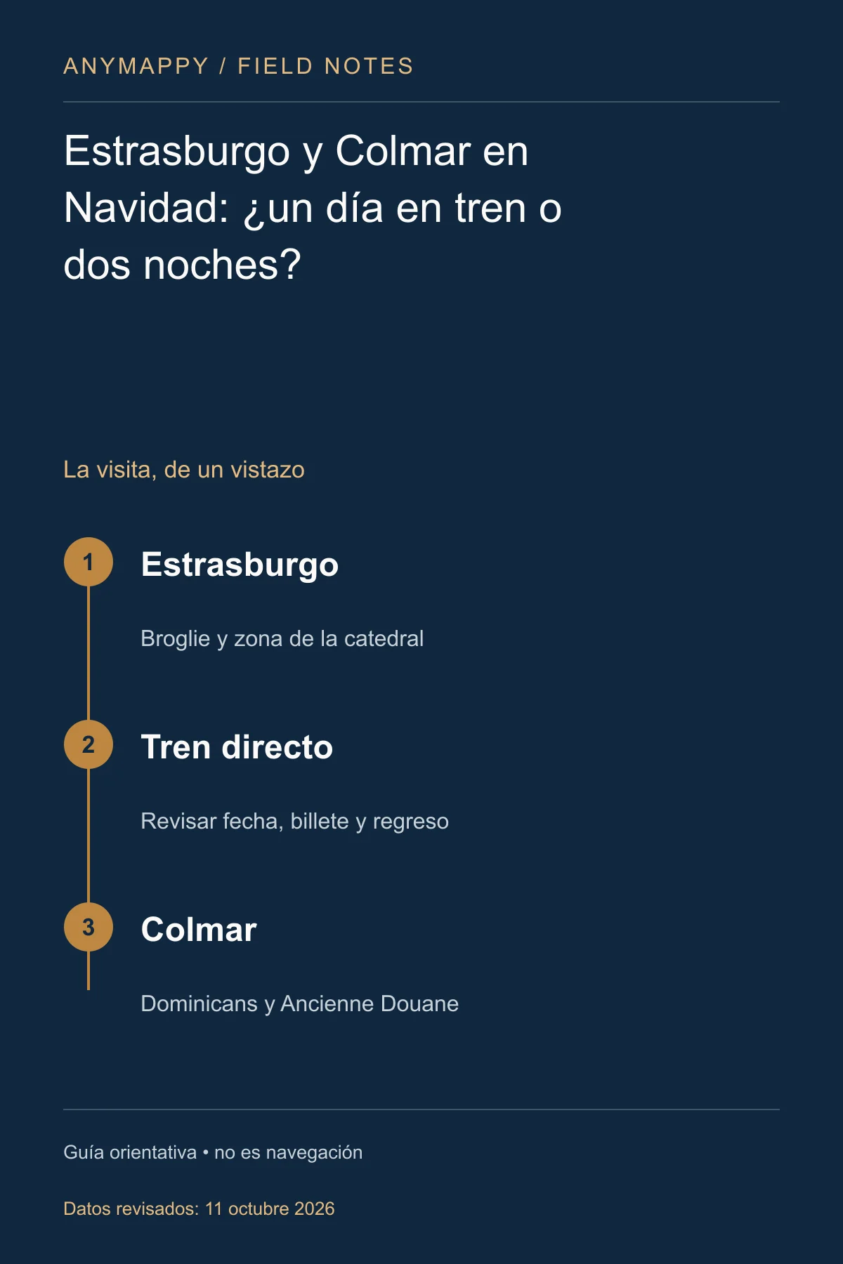 Estrasburgo y Colmar en Navidad: ¿un día en tren o dos noches?