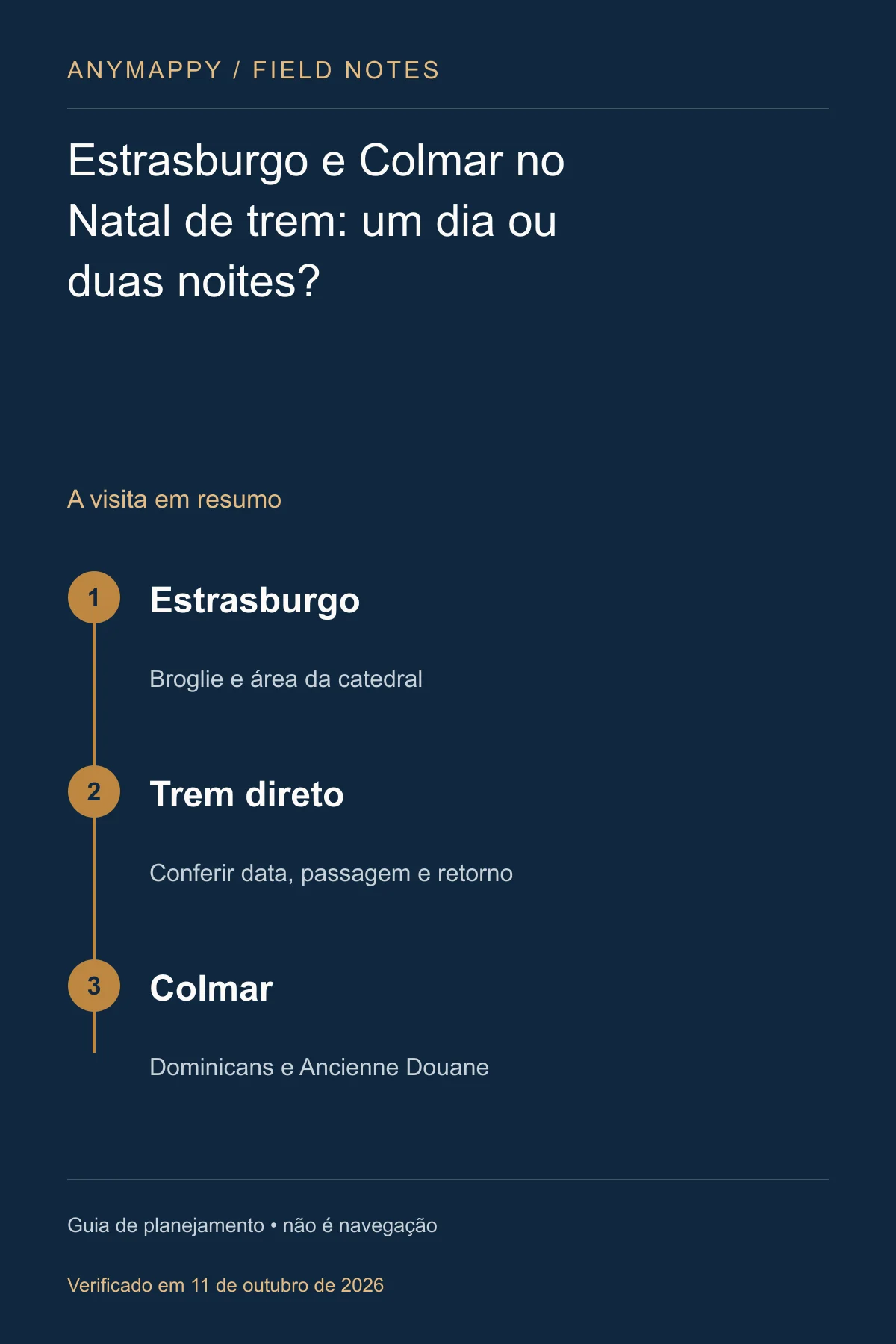Estrasburgo e Colmar no Natal de trem: um dia ou duas noites?