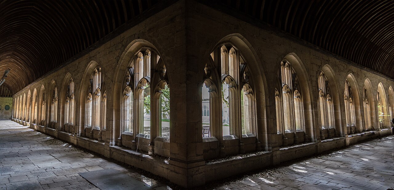 New College cloisters, Oxford, photographed in 2017