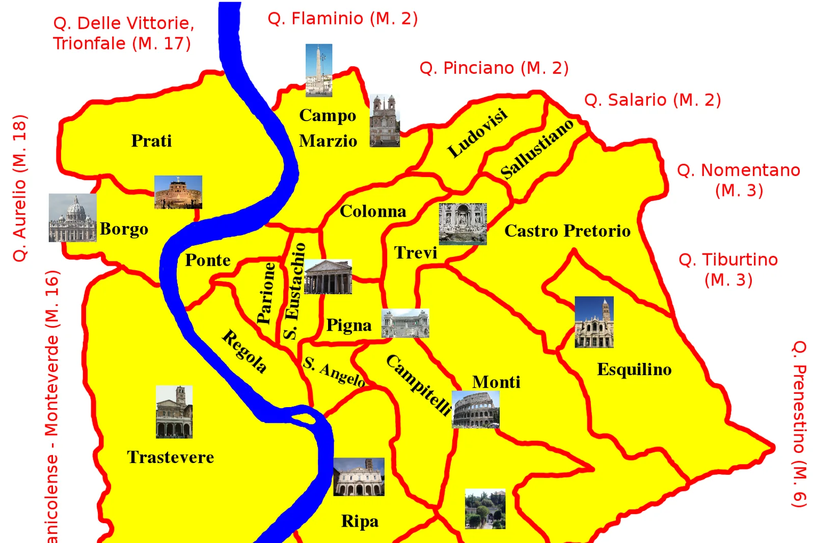 Foto: Historisches Zentrum von Rom, die extraterritorialen Besitzungen des Heiligen Stuhls in dieser Stadt und San Paolo fuori le Mura