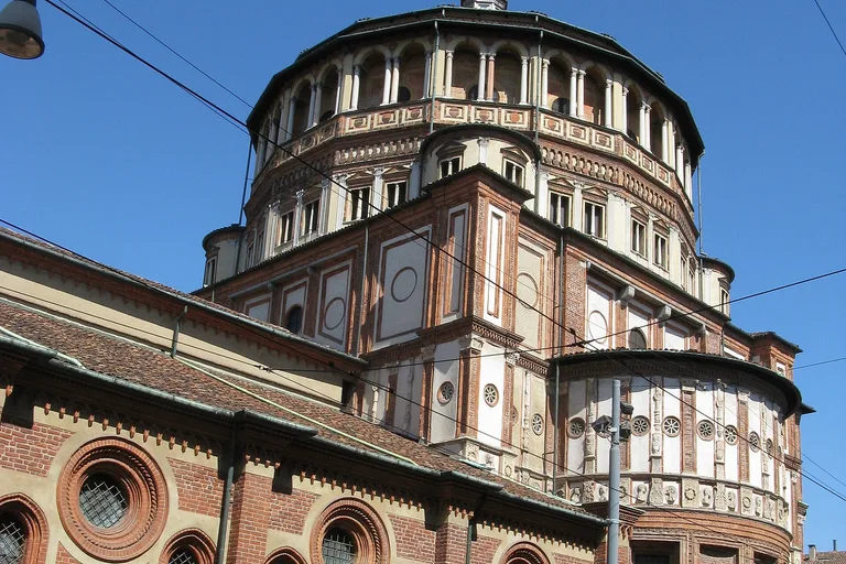 Foto: Kirche und Dominikanerkloster Santa Maria delle Grazie mit „Das letzte Abendmahl“ von Leonardo da Vinci