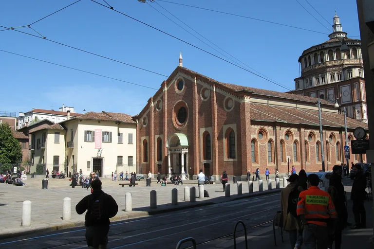Foto: Kirche und Dominikanerkloster Santa Maria delle Grazie mit „Das letzte Abendmahl“ von Leonardo da Vinci