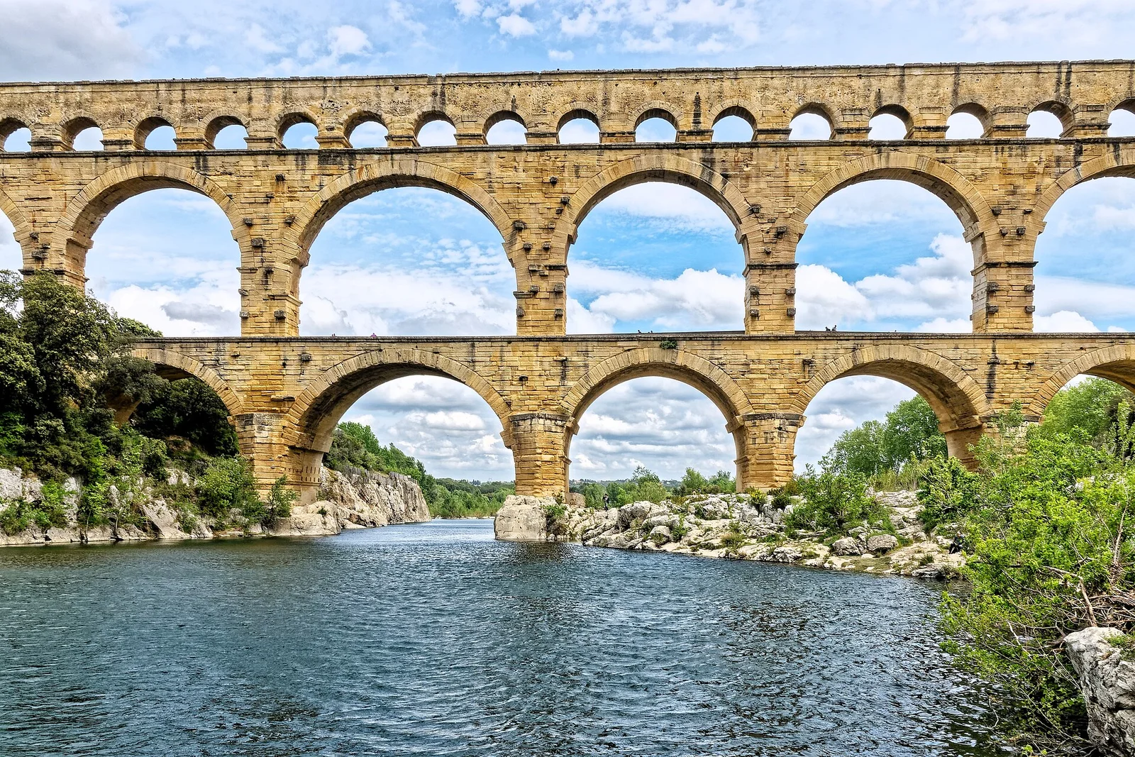 照片: 加尔桥（Pont du Gard，罗马高架渠）