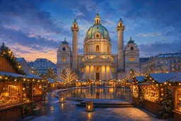 Non-documentary editorial illustration representing Art Advent am Karlsplatz