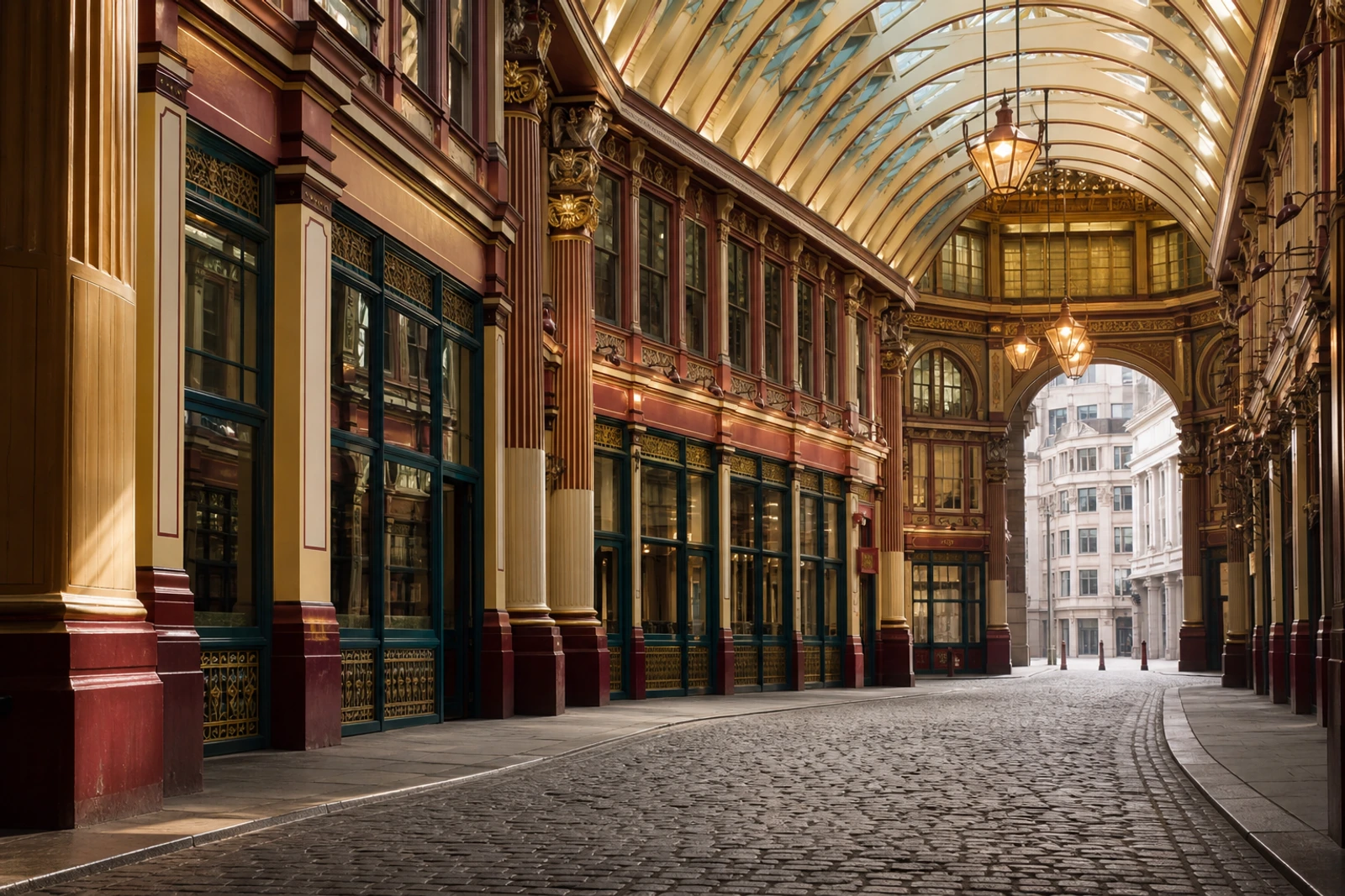 AI-generated editorial gallery context for Leadenhall Market