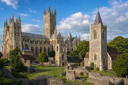 AI-generated editorial thumbnail for Canterbury Cathedral, St Augustine's Abbey, and St Martin's Church
