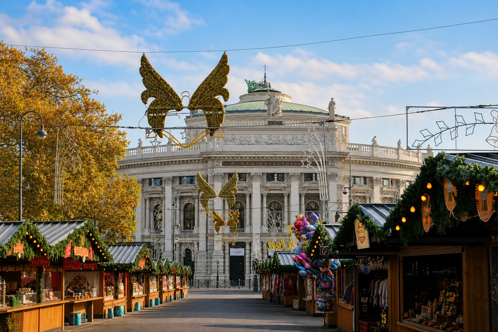 照片: 维也纳市政厅广场圣诞市场（Wiener Christkindlmarkt am Rathausplatz）