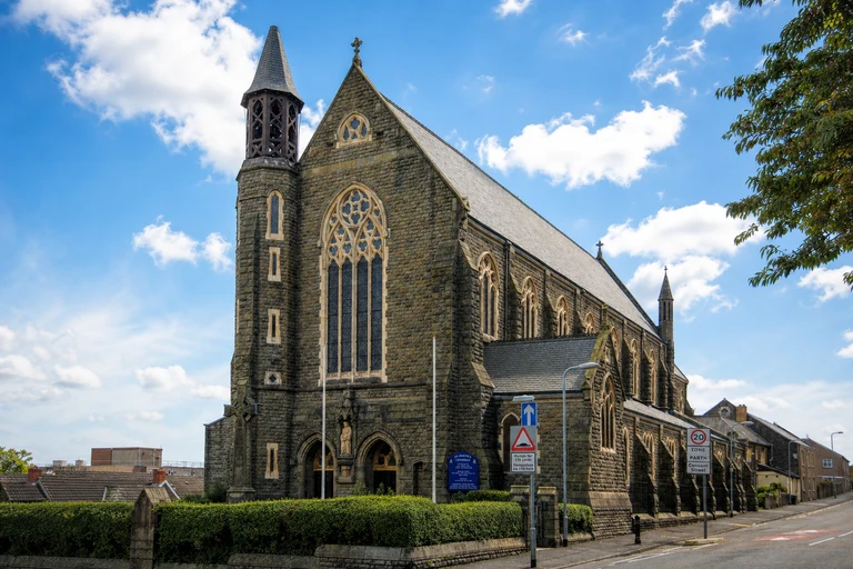 AI-generated editorial thumbnail for St Joseph's Co-Cathedral, Swansea