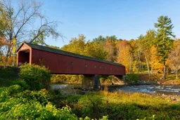 AI-generated editorial thumbnail for West Cornwall Covered Bridge