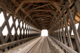 AI-generated editorial thumbnail for Middle Covered Bridge