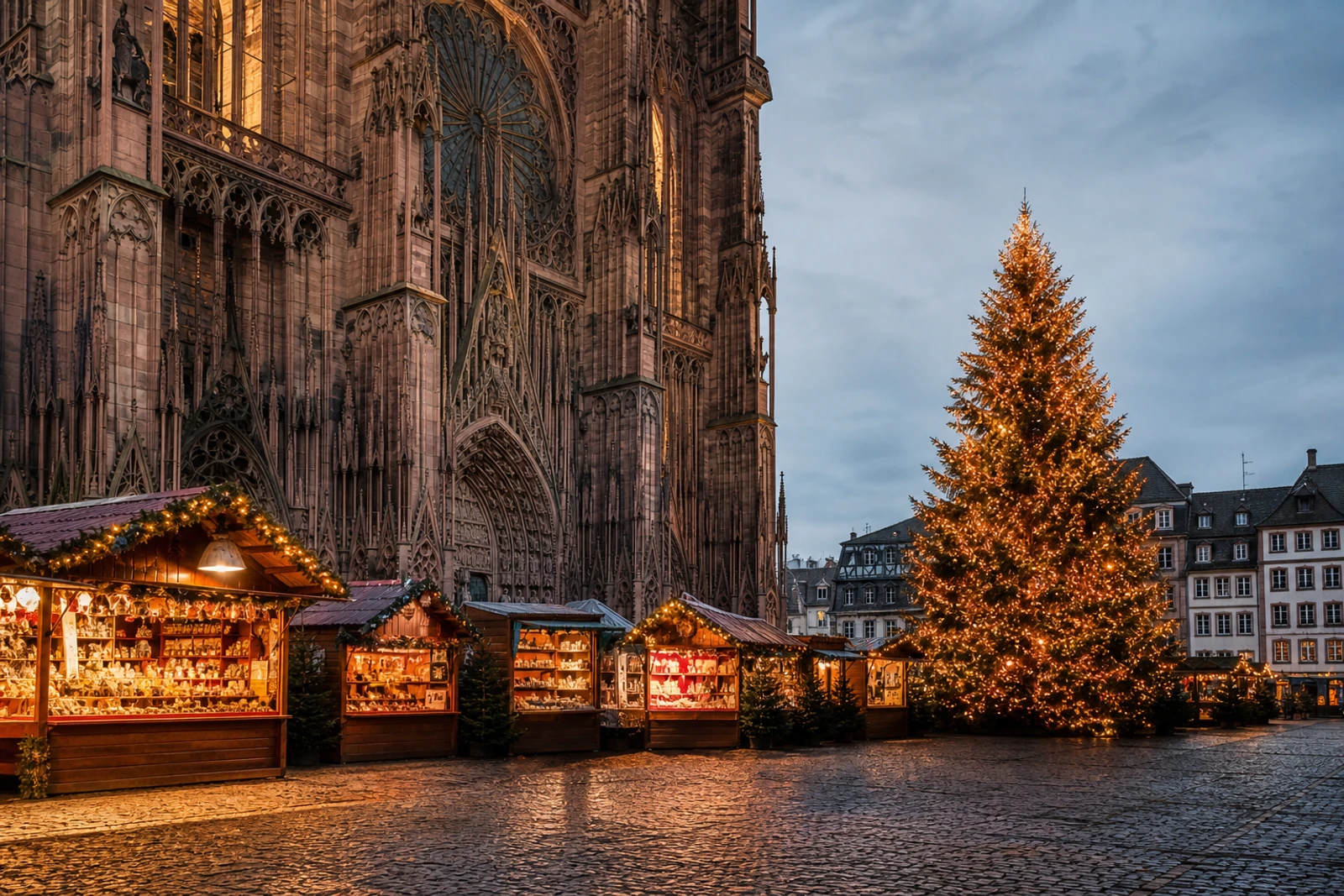 AI-generated editorial gallery context for Marché de Noël – Place de la Cathédrale