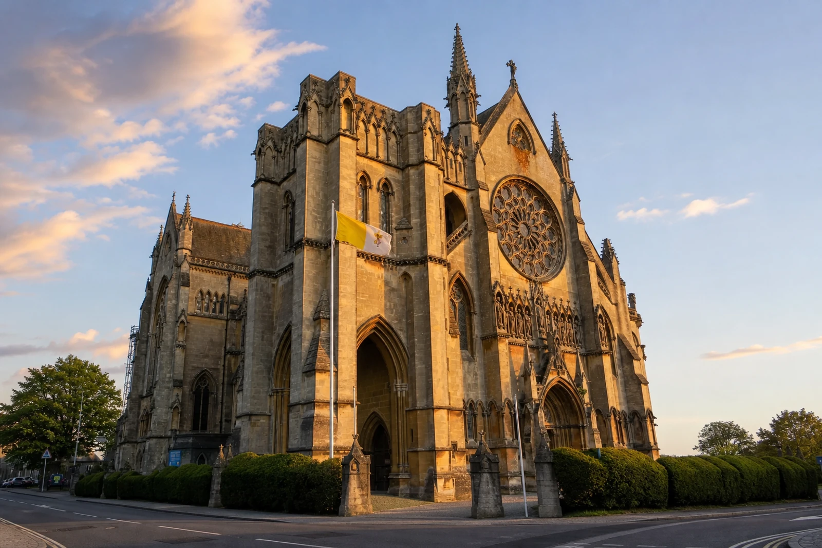 AI-generated editorial thumbnail of Arundel Cathedral