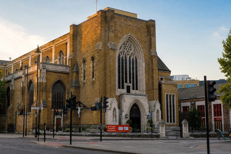 AI-generated editorial thumbnail of St George's Cathedral, Southwark