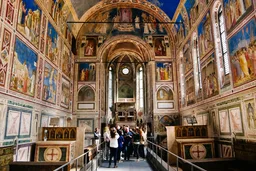 AI-edited editorial thumbnail of Padua’s fourteenth-century fresco cycles