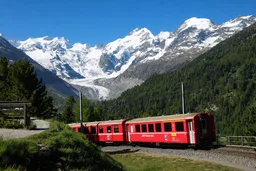AI-edited editorial thumbnail of Rhaetian Railway in the Albula / Bernina Landscapes